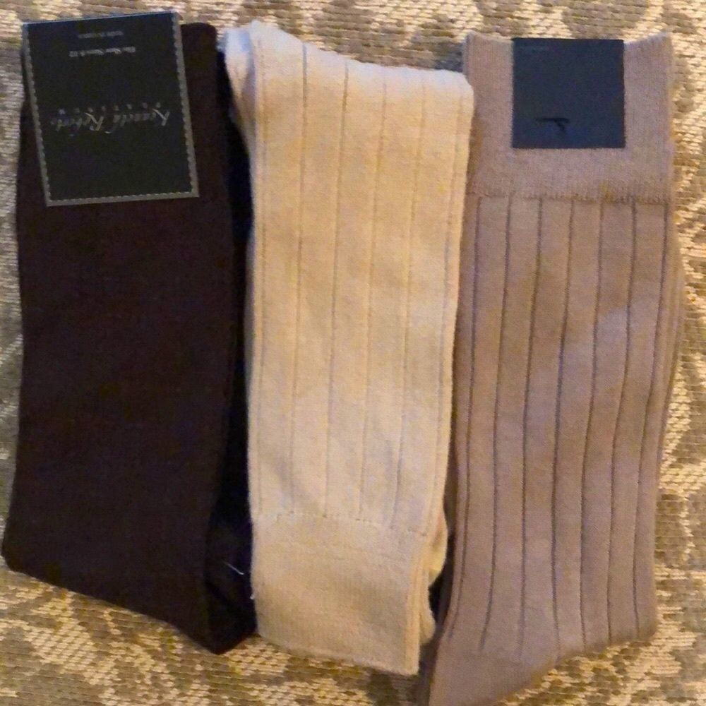 Men’s Classic Fit Neutral Soft  Colors 3 Pairs Dress Suit Socks Must Have Color